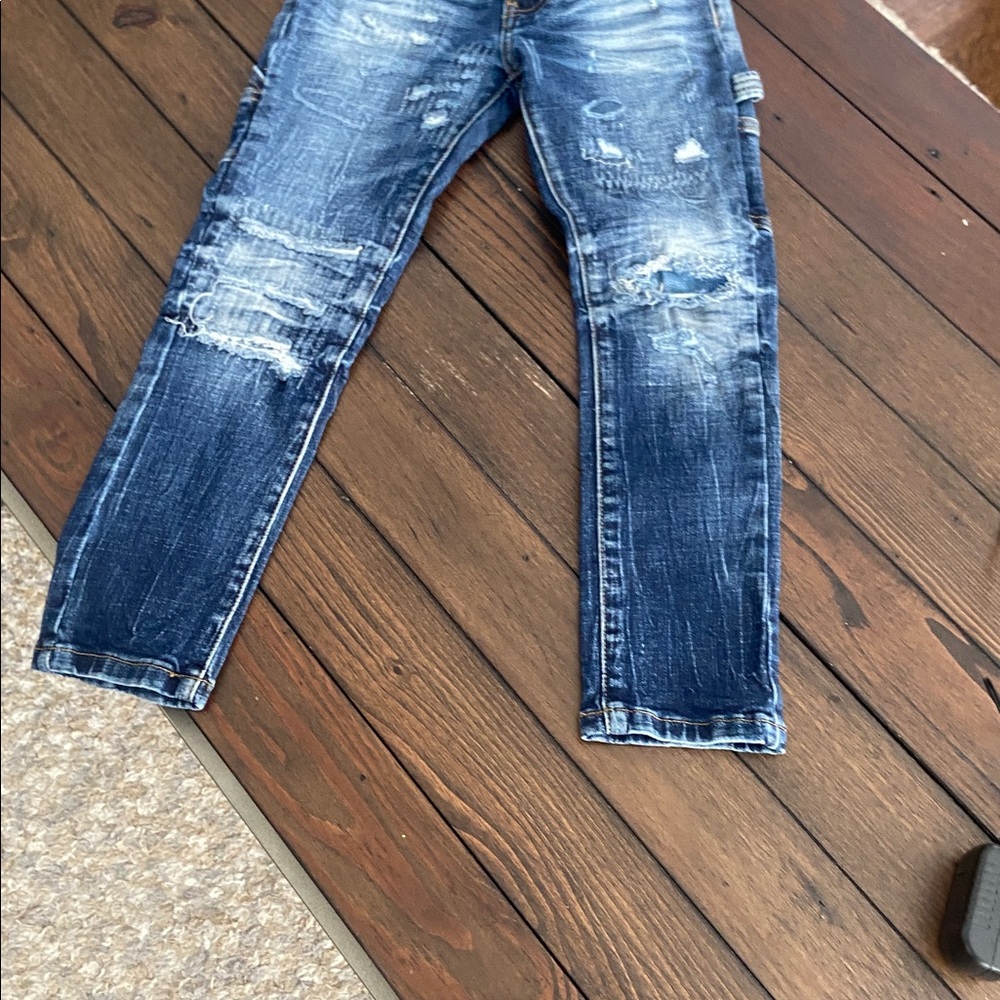 Valabasas Play Kids Denim Distressed Jeans Pockets, Size 7T - Picture 5 of 8